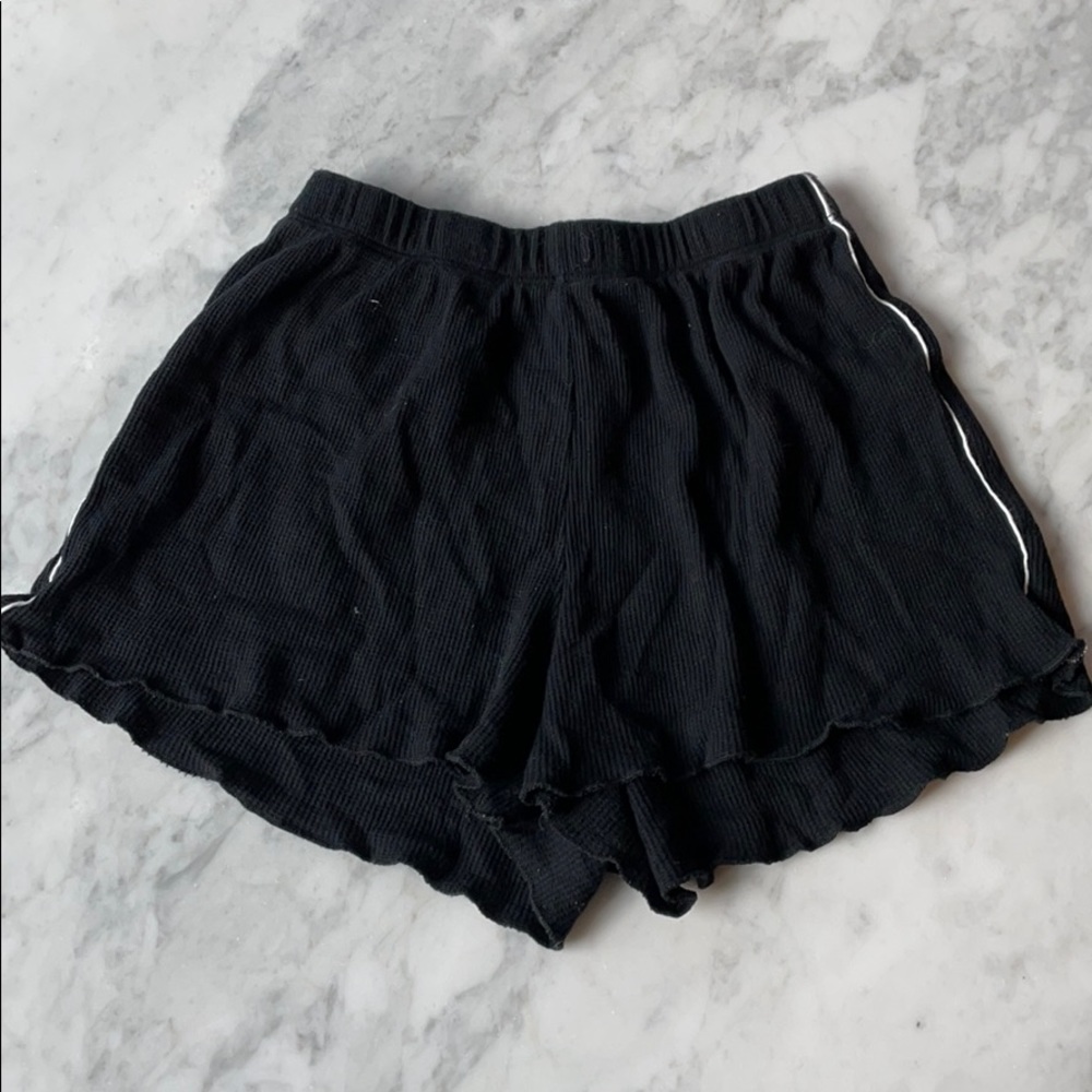 Waffle knit shorts